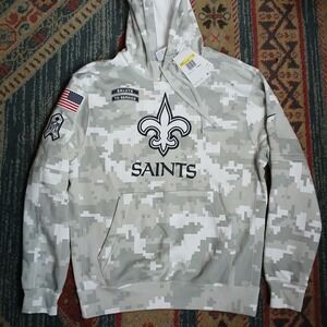 NWT Nike New Orleans Saints 2024 Salute to Service Hoodie Small Camo *READ*